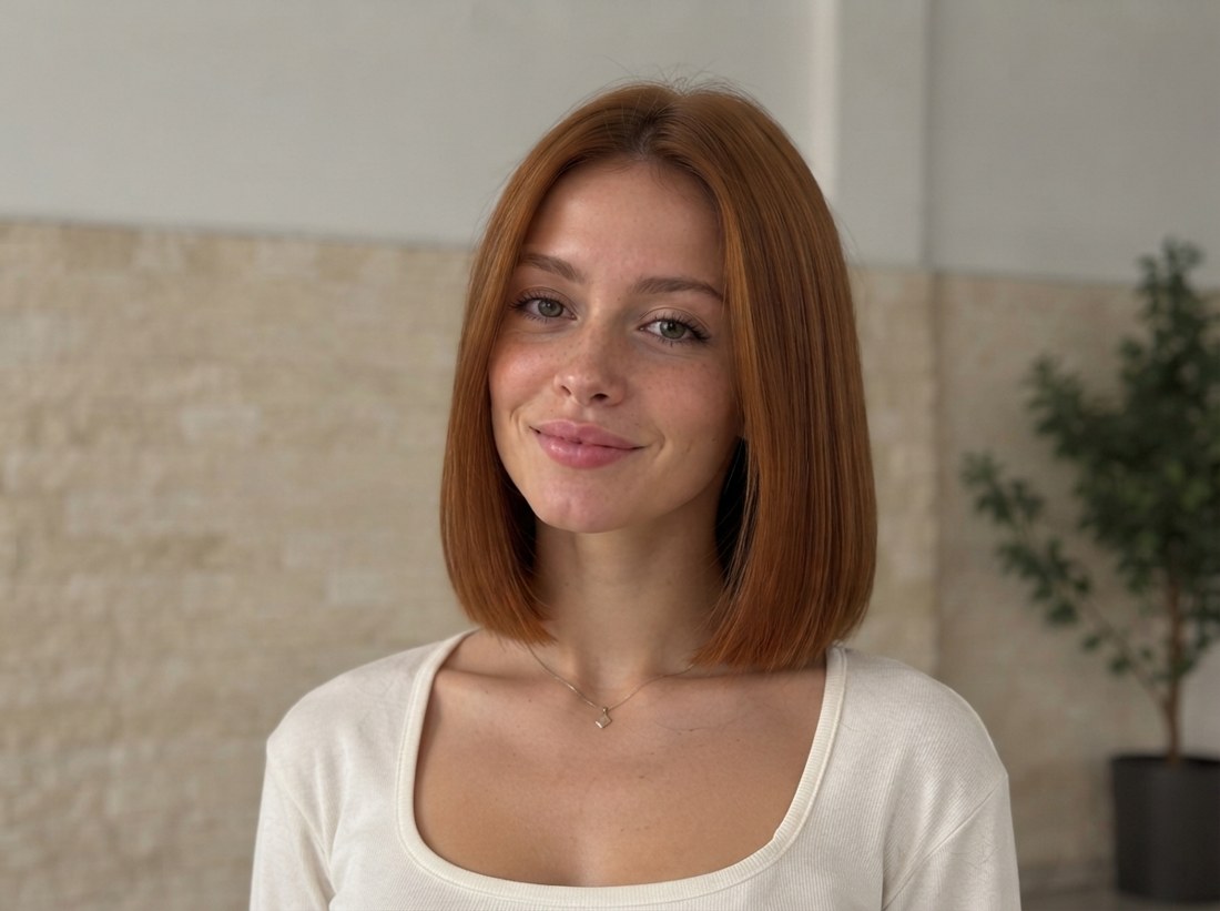 Классическое каре на овальное лицо