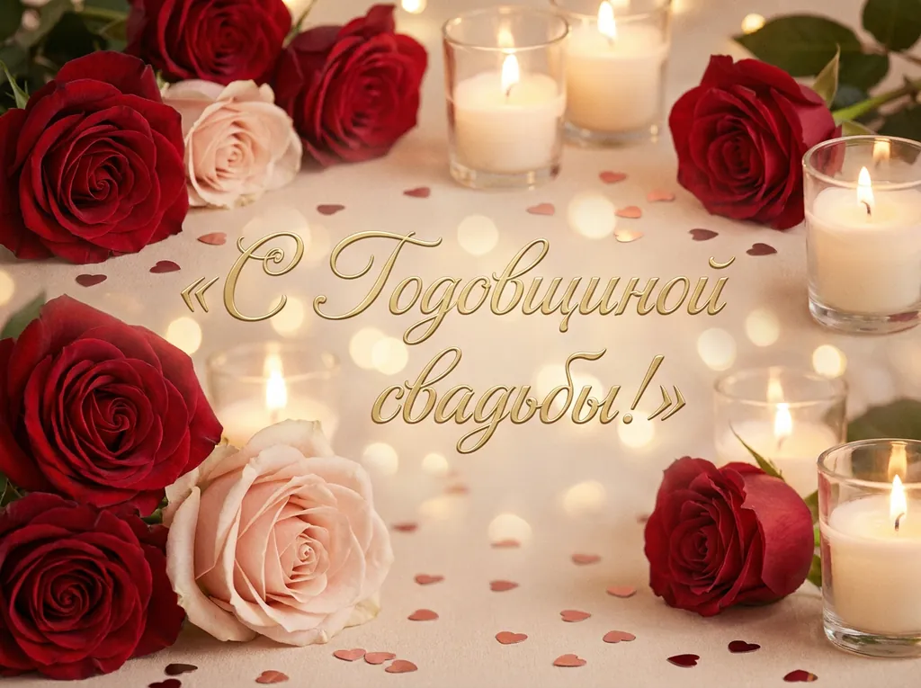 Открытка: Годовщина