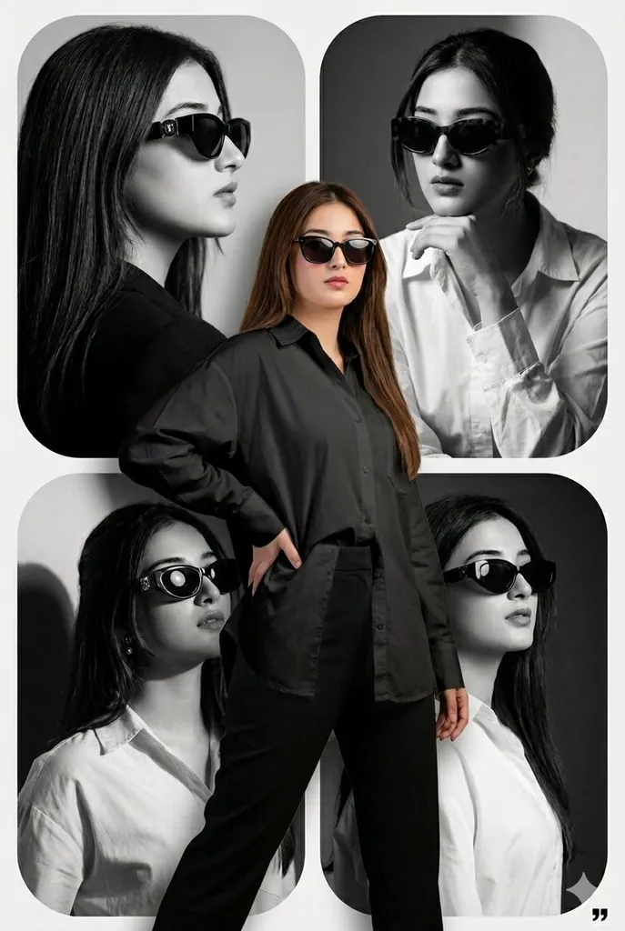 Ч/б fashion-сетка Коллаж: Ч/б fashion-сетка