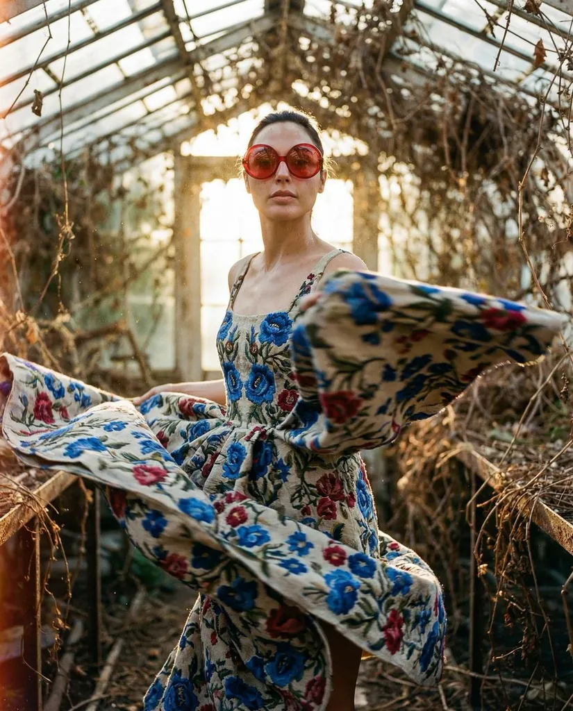ИИ-фотосессия: Кружение в оранжерее